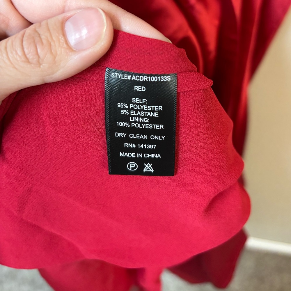 ASTR The Label Gaia Dress Red Satin Midi XL‎ - Picture 8 of 8